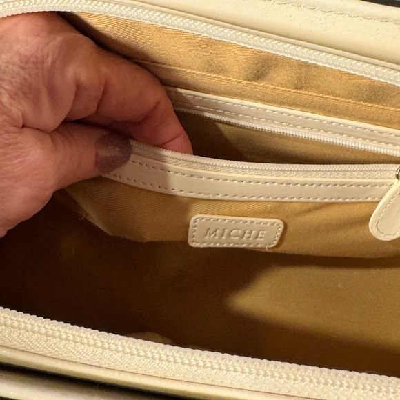 Michele Croc Embossed Interchangeable Shell Handbag in Pink & Burgundy. NWT - Picture 5 of 9